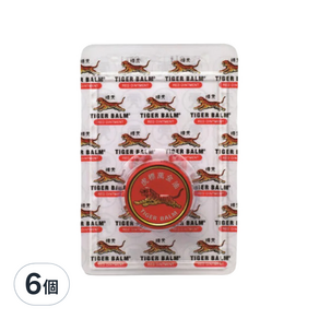 TIGER BALM 虎標 萬金油軟膏 紅 2歲以上, 4g, 6個