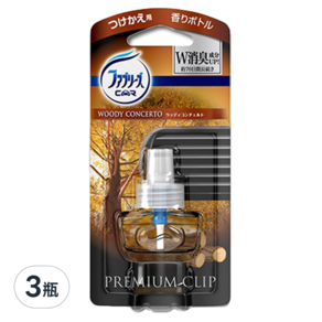 febreze 風倍清 車用夾式芳香劑 補充瓶 7ml, 檜木香, 3瓶