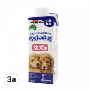 DoggyMan 多格漫 澳洲犬用牛奶 幼犬用, 250ml, 3瓶