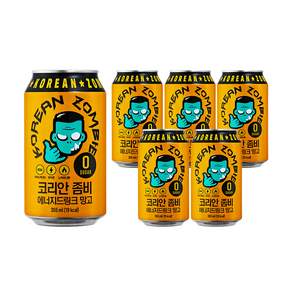 Korean Zombie鄭讚成能量飲 芒果風味, 6罐, 355ml