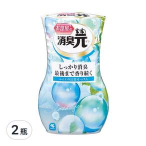 KOBAYASHI 小林製藥 消臭元 室內消臭元空氣芳香劑 藍色泡泡皂香, 400ml, 2瓶