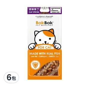 Bok Bok 鮮吃魚 原味魚丁, 6包