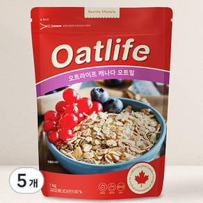 Oatlife 加拿大燕麥片, 1 公斤, 5個