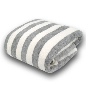 High Today 條紋柔軟浴巾, 灰色, 1個
