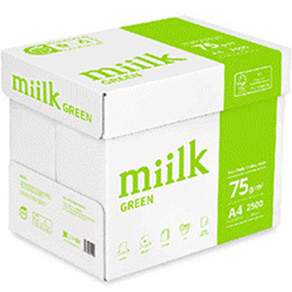 miilk 影印紙 75g, 2500件, A4