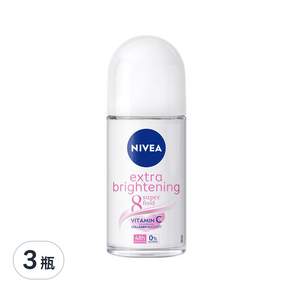 NIVEA 妮維雅 止汗爽身乳液 美白系列, 50ml, 3瓶