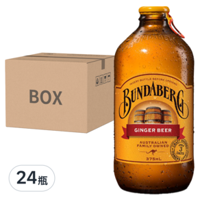 BUNDABERG 賓德寶 水果氣泡飲料 經典薑汁風味, 375ml, 24瓶