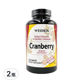 WEIDER 威德 蔓越莓錠, 250顆, 2瓶