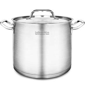 bella cuisine 電磁爐適用不鏽鋼雙耳深鍋+鍋蓋 13L, 直徑28*高22cm, 單色, 1組