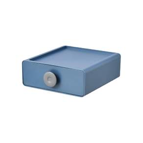 FAmILyLIFE 生活 撞色系抽屜式桌上型收納盒 YH-073-B 21 x 20 x 8cm, 深湛藍, 1個