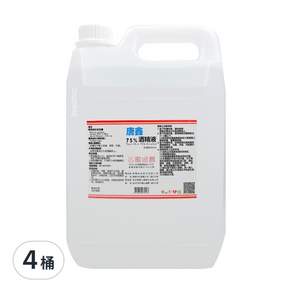 唐鑫 藥用酒精75%, 4L, 4桶