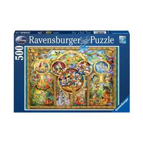 Ravensburger 德國維寶 迪士尼拼圖 迪士尼彩繪玻璃 RV14183, 500片, 1組