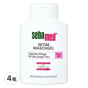 sebamed 施巴 女性私密處護潔露PH3.8 一般型洋甘菊, 200ml, 4瓶