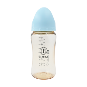 Simba 小獅王辛巴 蘊蜜鉑金PPSU寬口防脹氣奶瓶 十字 M 全齡適用, 晨藍, 270ml, 1個