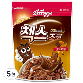 Kellogg's 家樂氏 COCO 可可猴 巧克力格格脆麥片, 1.2kg, 5包