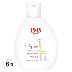 B&B 嬰兒保濕乳液, 120ml, 6瓶