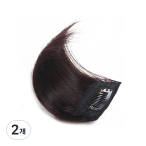 Hi uni Human Hair 馬尾辮馬尾辮髮片 5.5 x 10 厘米, 深棕色, 2件