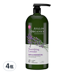 AVALON ORGANICS 精油滋潤沐浴露 薰衣草, 946ml, 4瓶