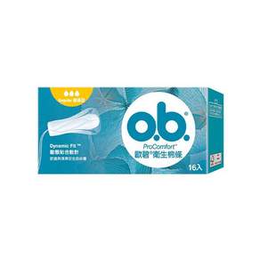 o.b. 歐碧 衛生棉條 普通型, 16入, 2盒