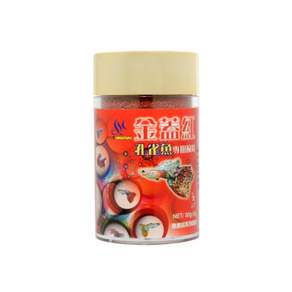 AQUAFUN 水之樂 金蓋紅孔雀魚專用飼料, 50g, 1瓶