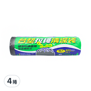 台塑 拉繩清潔袋 業務用 超大 84 x 95cm, 90L, 4捲