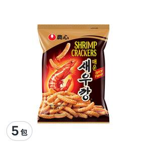 NONGSHIM 農心 蝦味條 辣味, 75g, 5包