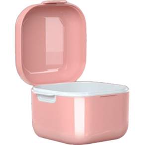 花旗高級清潔義齒盒, 1個, 粉色