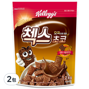 Kellogg's 家樂氏 COCO 可可猴 巧克力格格脆麥片, 1.2kg, 2包