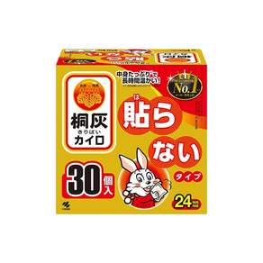 小林製藥 日本桐灰 小白兔暖暖包24小時 手握式, 30個