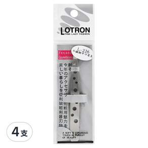 LOTRON 不銹鋼平口眉夾 L-226, 4支