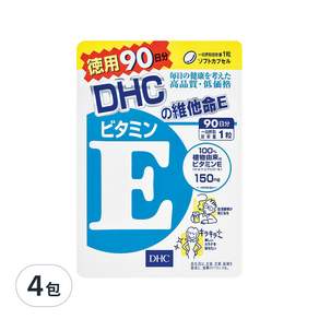 DHC 維他命E 90日份 台灣公司貨, 90顆, 4包