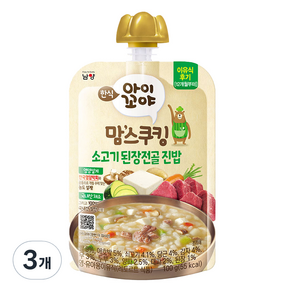 Namyang 南陽乳業 12個月以上孩童輔食粥, 牛肉大醬湯口味, 100g, 3包