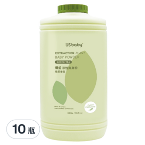 US baby 優生 涼性爽身粉 綠茶香氛, 300g, 10瓶