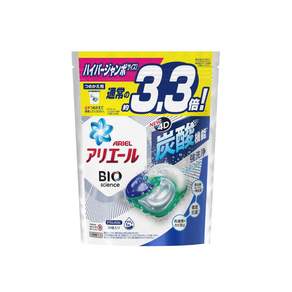 ARIEL BIO 4D碳酸洗衣球, 強力淨白, 藍色, 39顆, 1袋