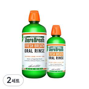 Thera Breath 溫和薄荷漱口水組 1L+473ml, 2套