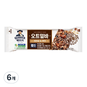 QUAKER 桂格 燕麥棒 可可餅乾味, 35g, 6個