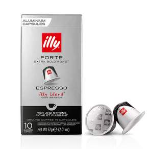 illy 意利咖啡 Forte咖啡膠囊 Nespresso咖啡機適用, 5.7g, 10顆, 1盒