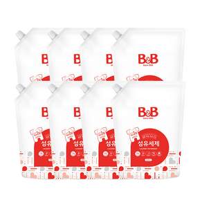 B&B 嬰幼兒衣物洗衣精補充包, 1.5L, 8入