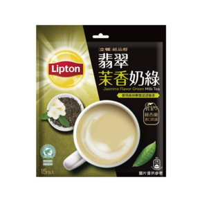 Lipton 立頓 絕品醇 翡翠茉香奶綠, 19g, 15包, 1袋