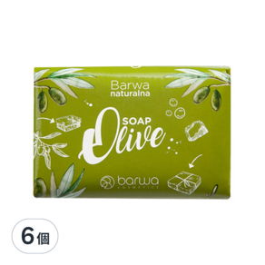 barwa COSMETICS 綠橄欖滋養柔膚美肌皂, 100g, 6個