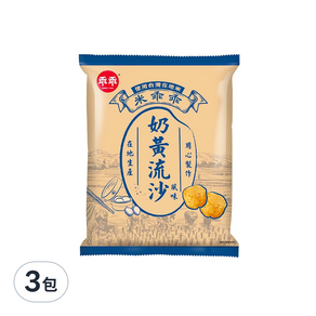 乖乖 米乖乖 奶黃流沙口味 奶蛋素, 40g, 3包