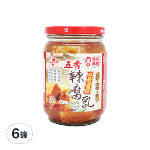 譽方媽媽 五香辣腐乳, 460g, 6罐