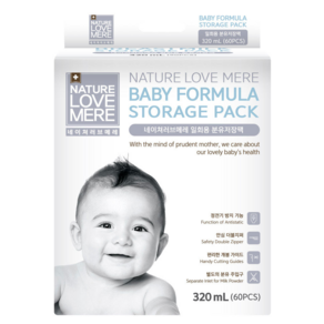 NATURE LOVE MERE 嬰兒奶粉儲存袋 320ml, 60個, 1盒