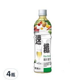 RICO 紅牌 速纖飲料, 495ml, 4瓶