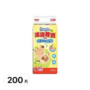 MamyPoko 滿意寶寶 活潑寶寶紙尿褲/尿布, 男女通用, 黏貼型, 特大型XL, 12-17kg, 200片