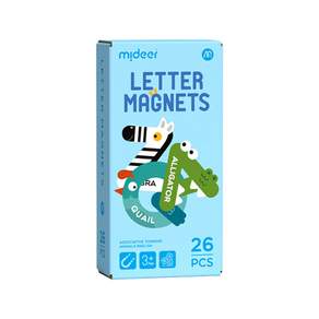 mideer 動物字母磁力貼 3歲以上, 26片, 1盒