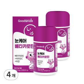 GoodnKids 孩童β-胡蘿蔔素錠片, 90顆, 4罐