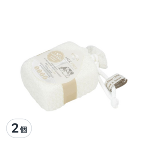 KEYTOSS 詰朵斯 Milk Fiber 淨 沐浴海棉 立方織 RE6703 10*8*4.5cm, 白色, 2個