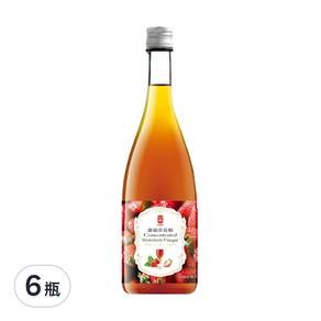 e.Ben 一本 濃縮草莓醋 玻璃瓶精裝盒, 500ml, 6瓶