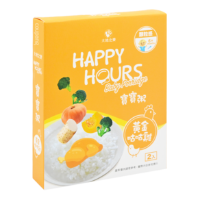 大地之愛 HAPPY HOURS 寶寶粥 6個月以上 2包入, 黃金咕咕雞, 300g, 1盒